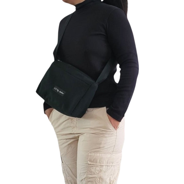 Nachhaltige Schultertasche aus Baumwolle – Funktional & Modern